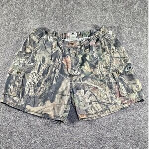 Mossy Oak Cargo Shorts Mens 2X Camo cotton Mill Break Up elastic waistband  hunt